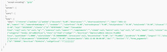dados webhook
