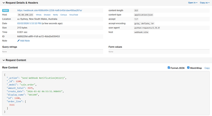 webhook reply - test