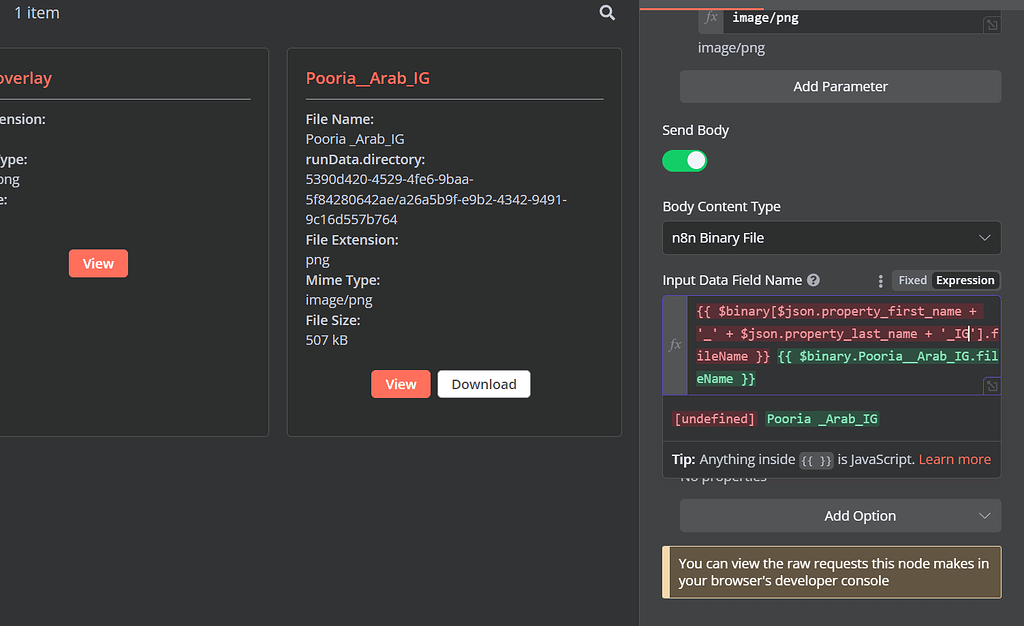 Multiple binary - access with json expression filename - Questions ... image.