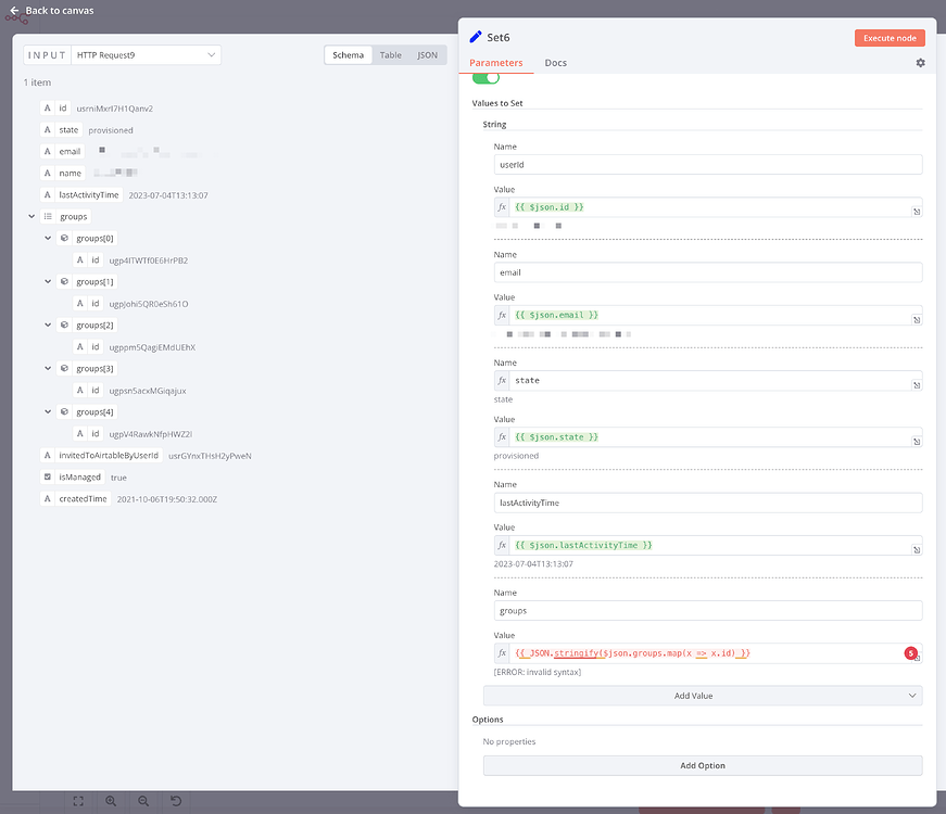 Can't use array.map in short expression? - Questions - n8n