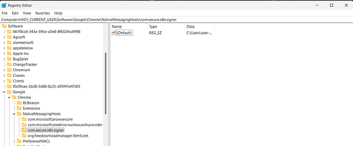 Registery Windows n8n