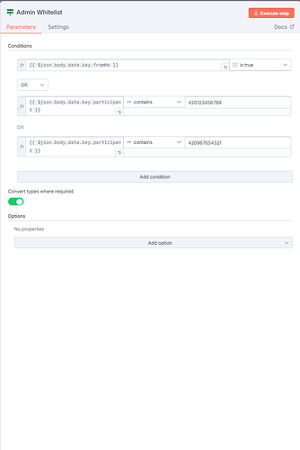 Admin Whitelist Node 2