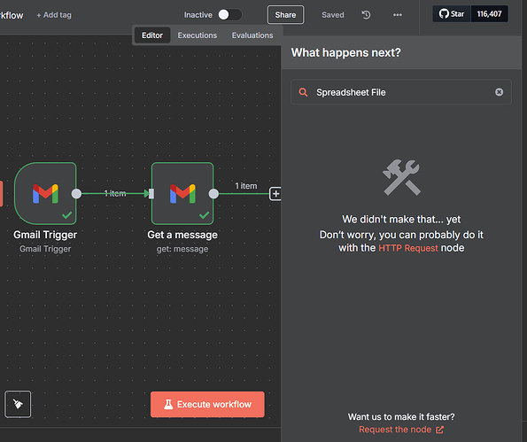 no spreadsheet file node