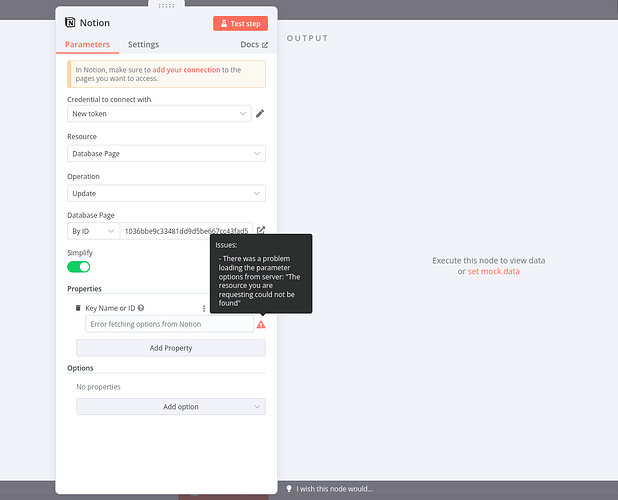 n8n-notion-update-database-error
