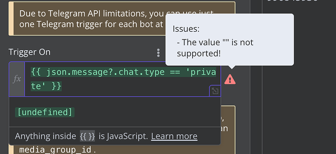 Telegram Trigger on Private Message Only - Questions - n8n Community
