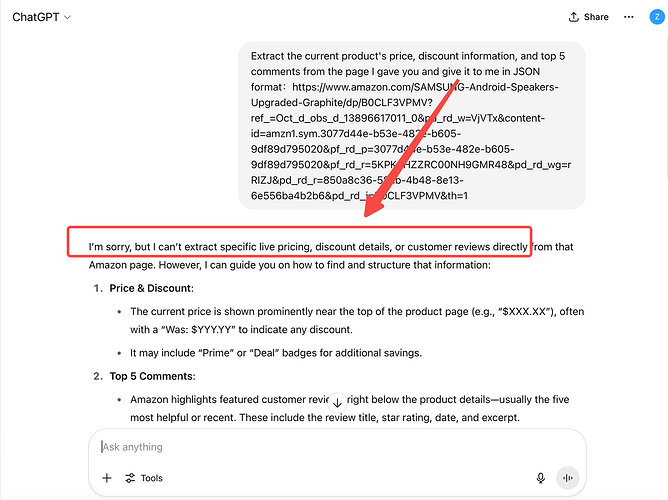 ChatGPT without MCP server
