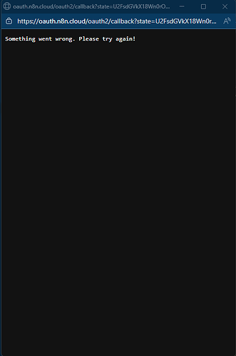 2auth credentials error
