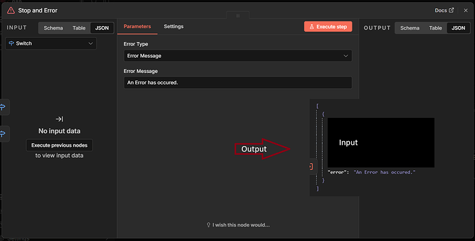 Stop and Error - 1 - Error Message Type - Simple String