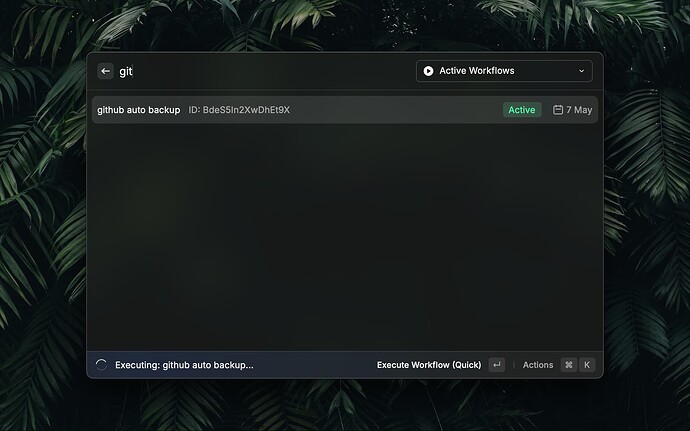 search and execute workflows
