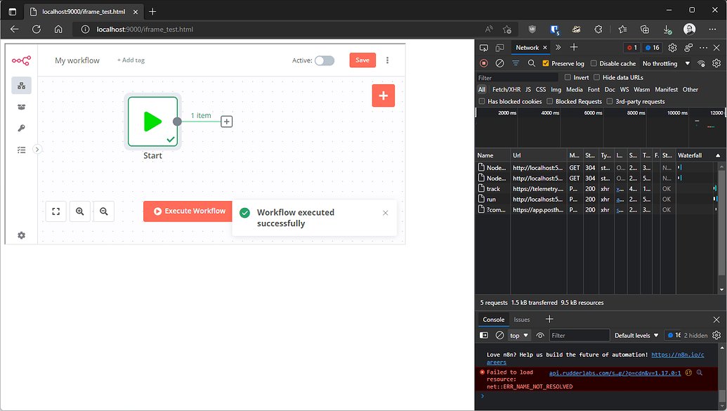 Not Able To Execute The Workflow After Integrating N8n Into The Product ...