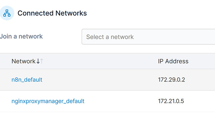 Portainer Network Configuration