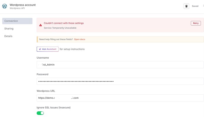 issuew with wordpress