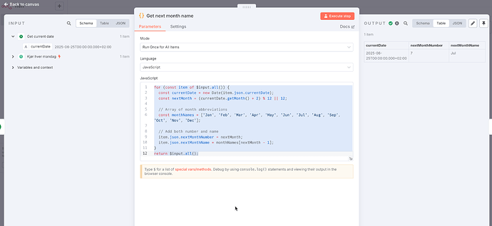 code node