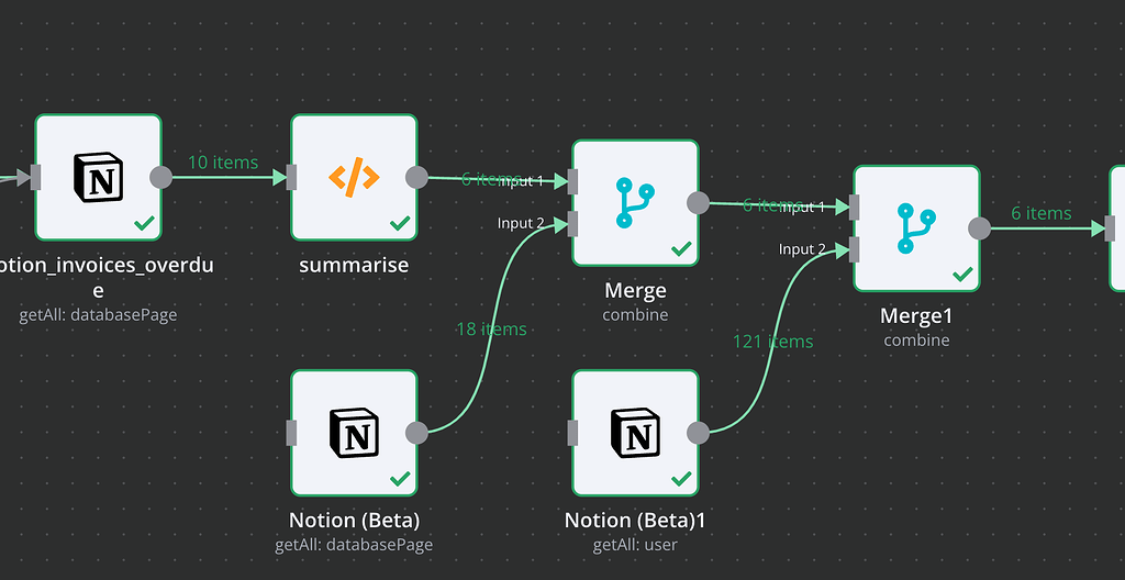 Input 2 on merge node not getting triggered when only connected to node ...
