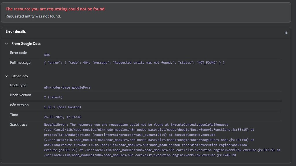 Google docs doesn`t work - Questions - n8n Community