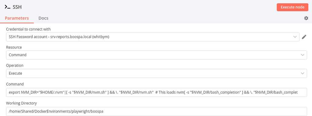 n8n-ssh-node-uses-non-interactive-shell-export-variables-in-command