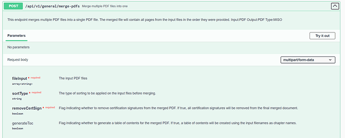 Stirling PDF API Merge Documentation