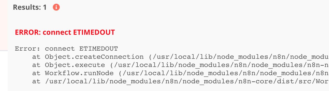 Mysql connect timeout - Questions - n8n