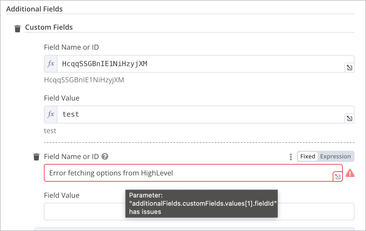 HighLevel Custom Fields not working - Questions - n8n Community