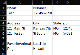 Sample CSV Output