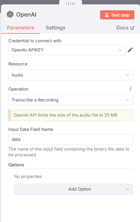 Telegram Audio File Uplodate To Openai Transcribe Questions N8n 