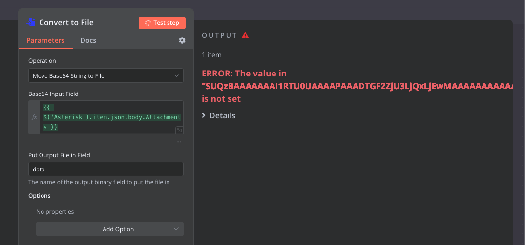 Convert base64 file string into binary file - Questions - n8n Community