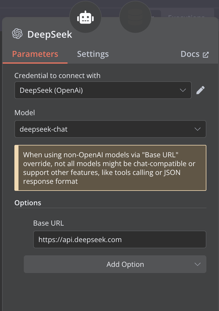 How to connect an http request or DeepSeek v3 as a chat model ...