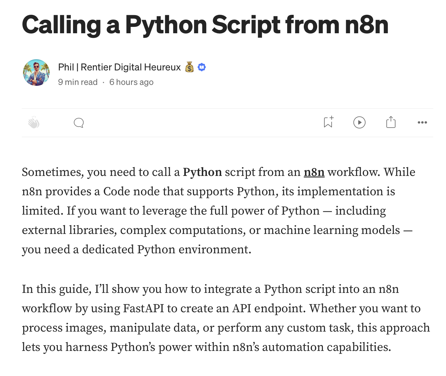 Calling a Python Script from n8n - Built with n8n - n8n Community