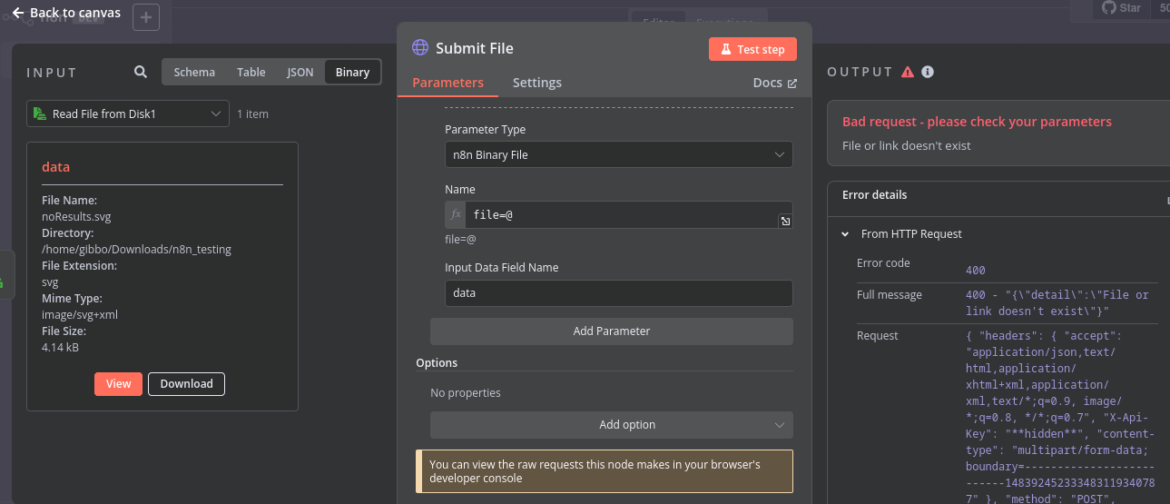 Filescan upload question questions n8n community